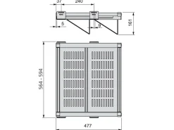 Cassetto portascarpe per interno armadio estraibile in Acciaio disponibile in 3 misure