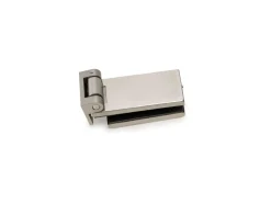 Cerniera orizzontale per anta in vetro con finiture in acciaio inox con forcella da 34 mm