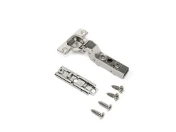 Cerniere collo alto X91 con chiusura soft e Basetta a vite, altezza 1, Acciaio, Nichelato