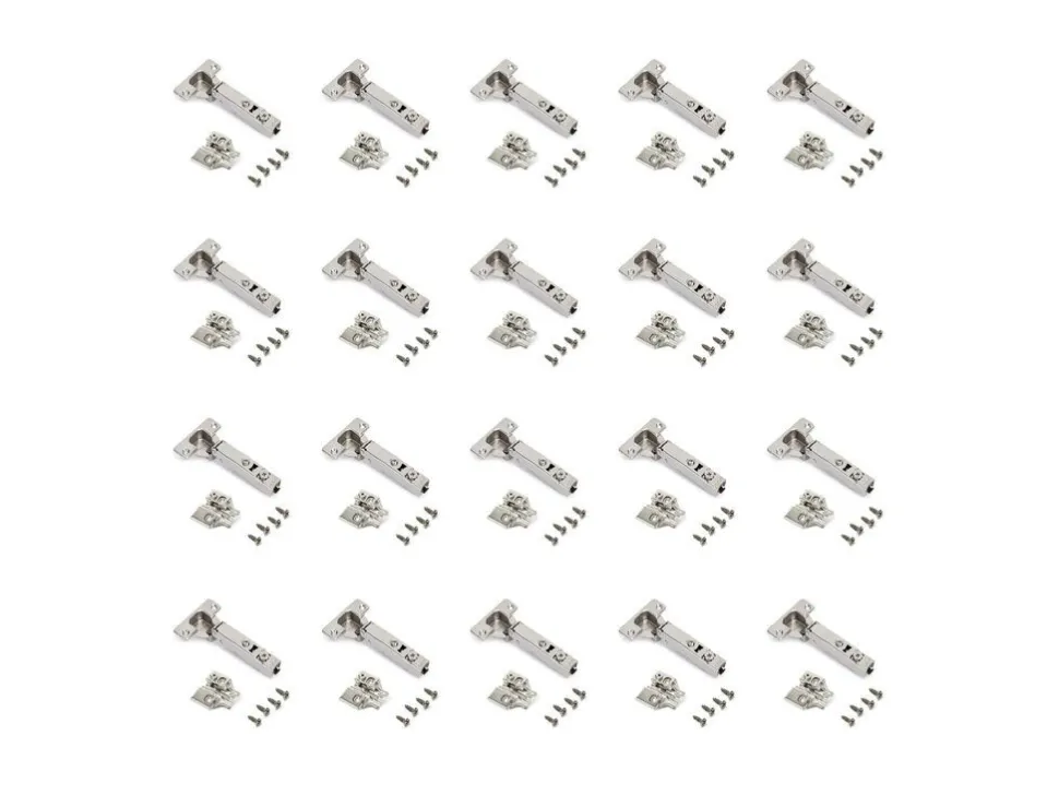 Cerniere collo drito X92N e basetta a vite, Acciaio, Nichelato