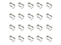 Cerniere collo dritto X91 con chiusura soft e Basetta a vite, altezza 1, Acciaio, Nichelato
