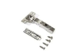Cerniere collo dritto X91 con chiusura soft e Basetta a vite, altezza 1, Acciaio, Nichelato