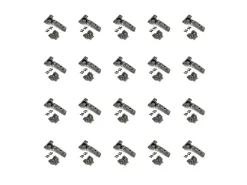 Cerniere collo dritto X91 con chiusura soft a vite, Acciaio, Nichelato o Titanio