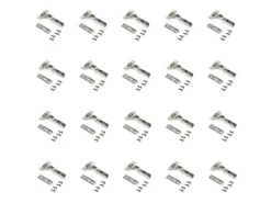 Cerniere mezzo collo X91 con chiusura soft e Basetta a vite, altezza 1, Acciaio, Nichelato