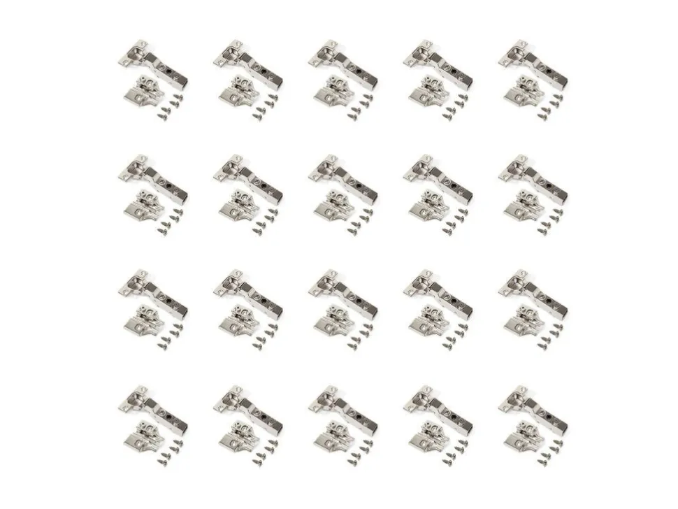 Cerniere mezzo collo X91 con chiusura soft e Basetta a vite, Acciaio, Titanio o Nichelato