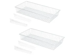 Cestini in filo con supporti Jagmet in Acciaio Verniciato bianco