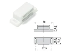 Chiusure magnetiche, Acciaio e Tecnoplastica, Bianca