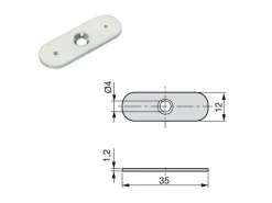 Chiusure magnetiche, Acciaio e Tecnoplastica, Bianca