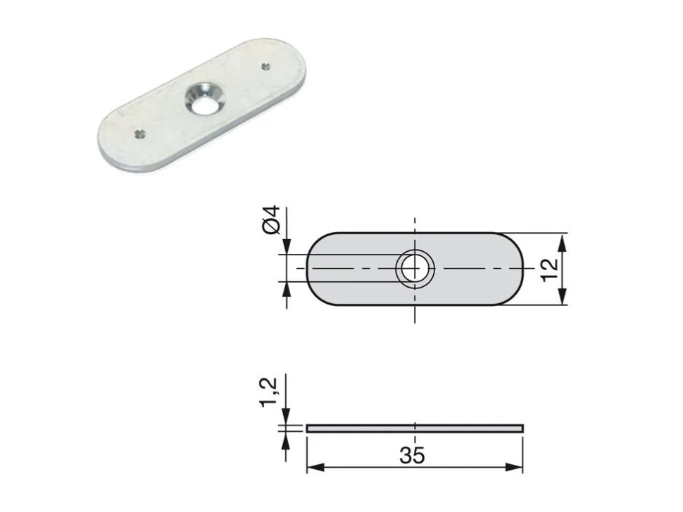 Chiusure magnetiche, Acciaio e Tecnoplastica, Bianca