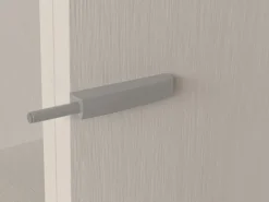 Chiusure per porte da avvitare ai mobili con regolazione Push Lite, lunghezza 80 mm, Chiusura soft, Tecnoplastica, Grigia