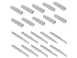 Chiusure per porte da avvitare ai mobili con regolazione Push Lite, lunghezza 80 mm, Chiusura soft, Tecnoplastica, Grigia