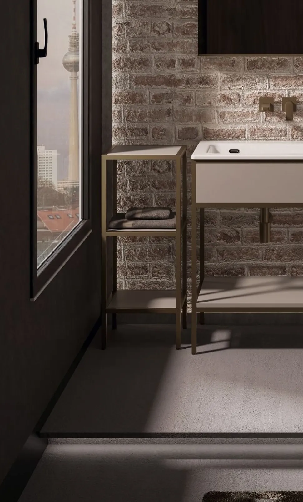 Colonna bagno in alluminio scatolato 20x20 disponibile in vari colori e 2 misure