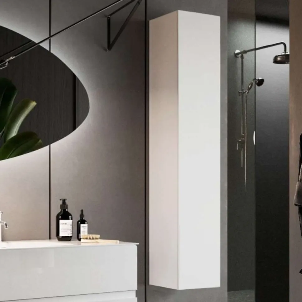 Colonna bagno sospesa Agata finitura Bianco Lucido