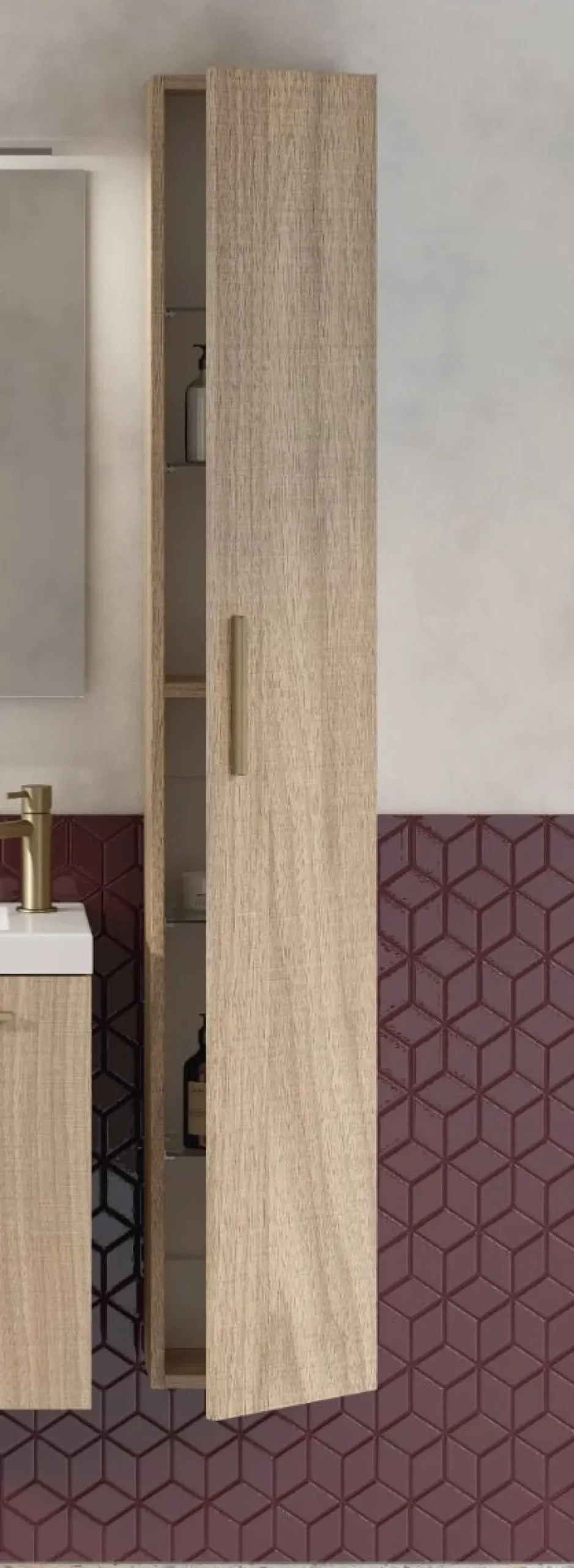Colonna bagno sospesa disponibile in 2 misure e vari colori