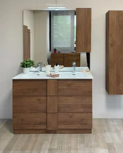 Colonna bagno sospesa Oregon finitura Rovere Mercure