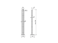 Colonna passacavi articolata Pipe in Tecnoplastica