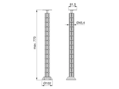 Colonna passacavi articolata Hexa in Tecnoplastica