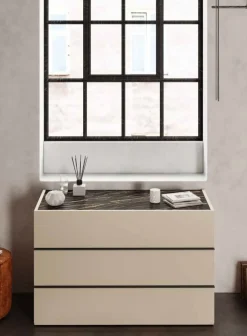 Comò di Design a 3 cassetti con maniglia Colori personalizzabili