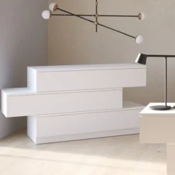 Comò Equal 3 cassetti Linea New Season finitura Bianco Frassino