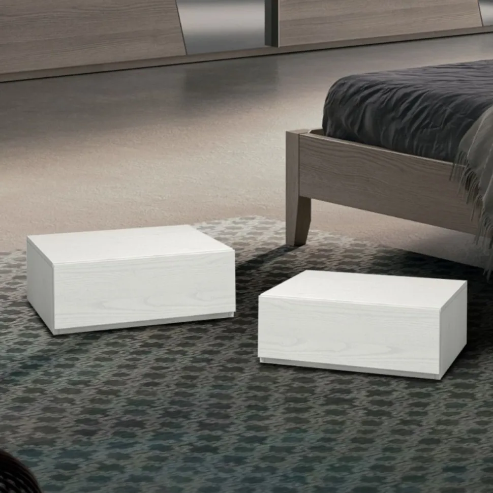 Comodino Alice con un cassetto linea Alba Notte