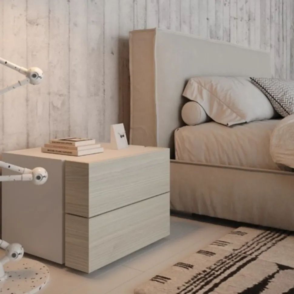 Comodino Baiko a 2 cassetti Linea New Season