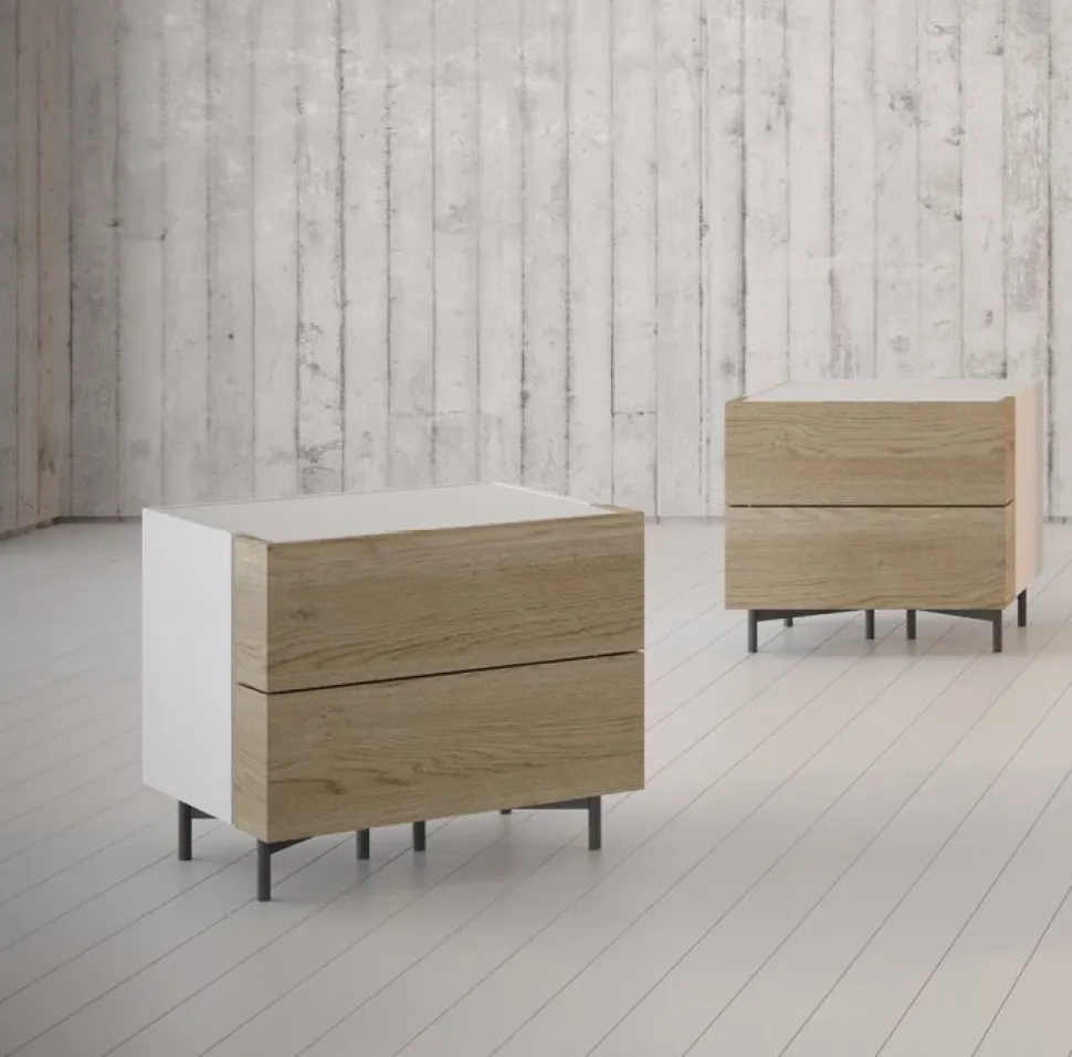 Comodino Baiko a 2 cassetti Linea New Season
