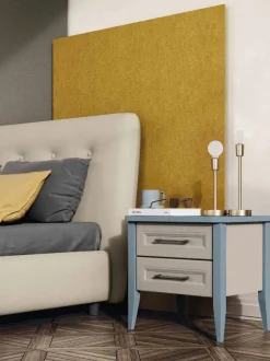 Comodino Baron due cassetti linea Ginevra disponibile in vari colori