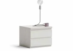 Comodino 2 cassetti con maniglia a gola linea Colorfull