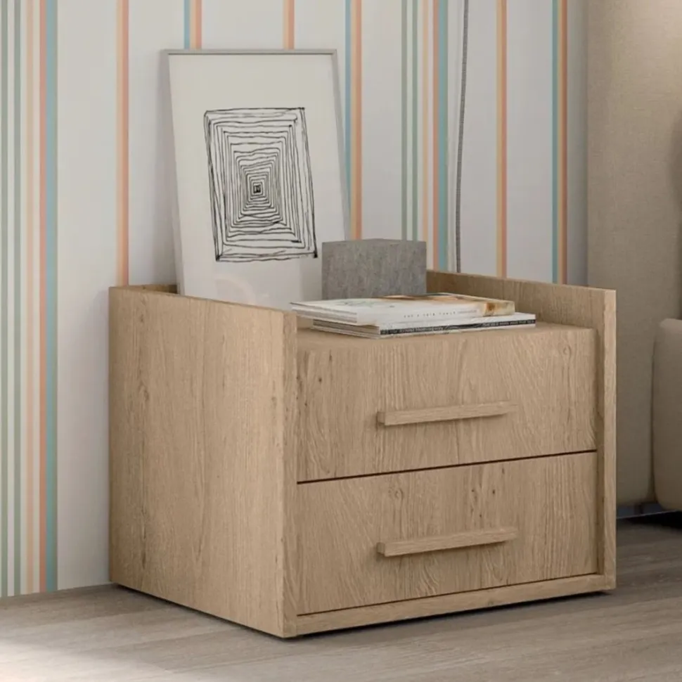 Comodino 2 cassetti Dado linea Volo disponibile in vari colori