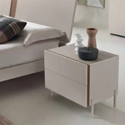 Comodino 2 cassetti Lady linea Domino disponibile in vari colori