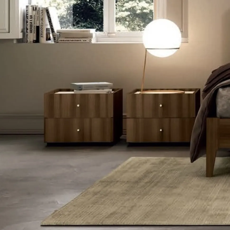 Comodino con 2 cassetti modello Elias Linea Lotto disponibile in 16 colori