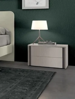 Comodino con 2 cassetti senza maniglia modello Man Linea Lotto disponibile in 16 colori