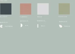 Comodino con ruote e 2 cassetti per camerette con maniglie sagomate disponibile in 4 colori