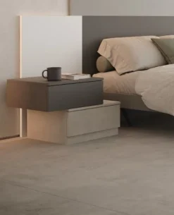 Comodino Equal 2 cassetti Linea New Season finitura Bianco Frassino