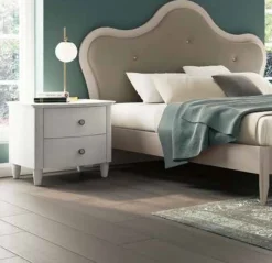 Comodino Itaca due cassetti linea Ginevra disponibile in vari colori