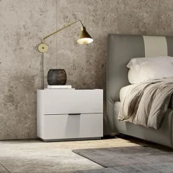 Comodino Laos con 2 cassetti Linea Lotto disponibile in 20 colori