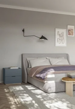 Comodino Laos con 2 cassetti Linea Lotto disponibile in 20 colori