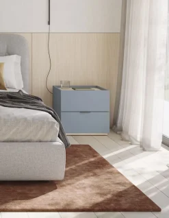Comodino Laos con 2 cassetti Linea Lotto disponibile in 20 colori