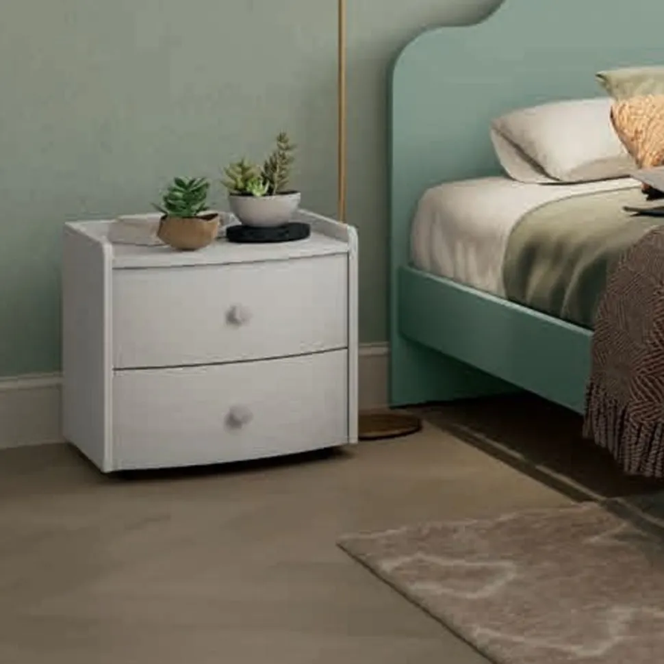 Comodino Pack due cassetti linea Ginevra disponibile in vari colori