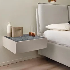 Comodino sospeso moderno 1 cassetto disponibile in vari colori e 2 misure Fergus linea Domino