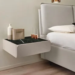 Comodino sospeso moderno 1 cassetto disponibile in vari colori e 2 misure Fergus linea Domino