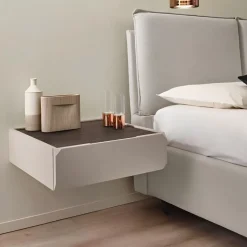 Comodino sospeso moderno 1 cassetto disponibile in vari colori e 2 misure Fergus linea Domino