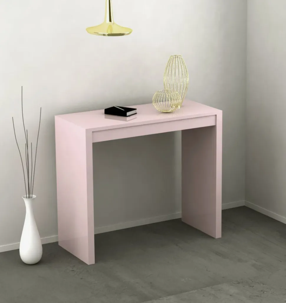 Consolle allungabile colore rosa antico modello Mathilde laccato lucido o opaco 3 mt