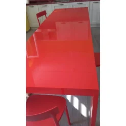 Consolle allungabile colore rosso modello Mathilde laccato LUCIDO 3 mt