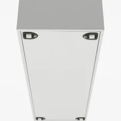 Consolle allungabile con gambe in vetro e top Bianco Opaco modello Iceberg