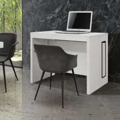 Consolle allungabile in finitura Bianco Frassino modello Drive con vano porta allunghe
