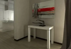 Consolle Bianco frassinato modello 600, allungabile fino a 3 metri