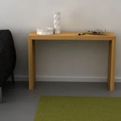 Consolle fissa in legno massello 140 x 45 h.90 cm