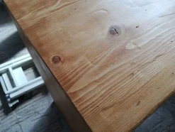 Consolle fissa in legno massello 140 x 45 h.90 cm