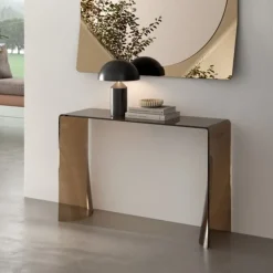 Consolle in vetro per ingresso Lynx disponibile in 2 colori